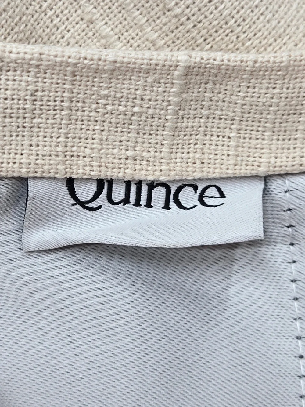 NWT QUINCE Set Of 2 48x96 Cotton Slub Room Darkening Curtains Natural 9741